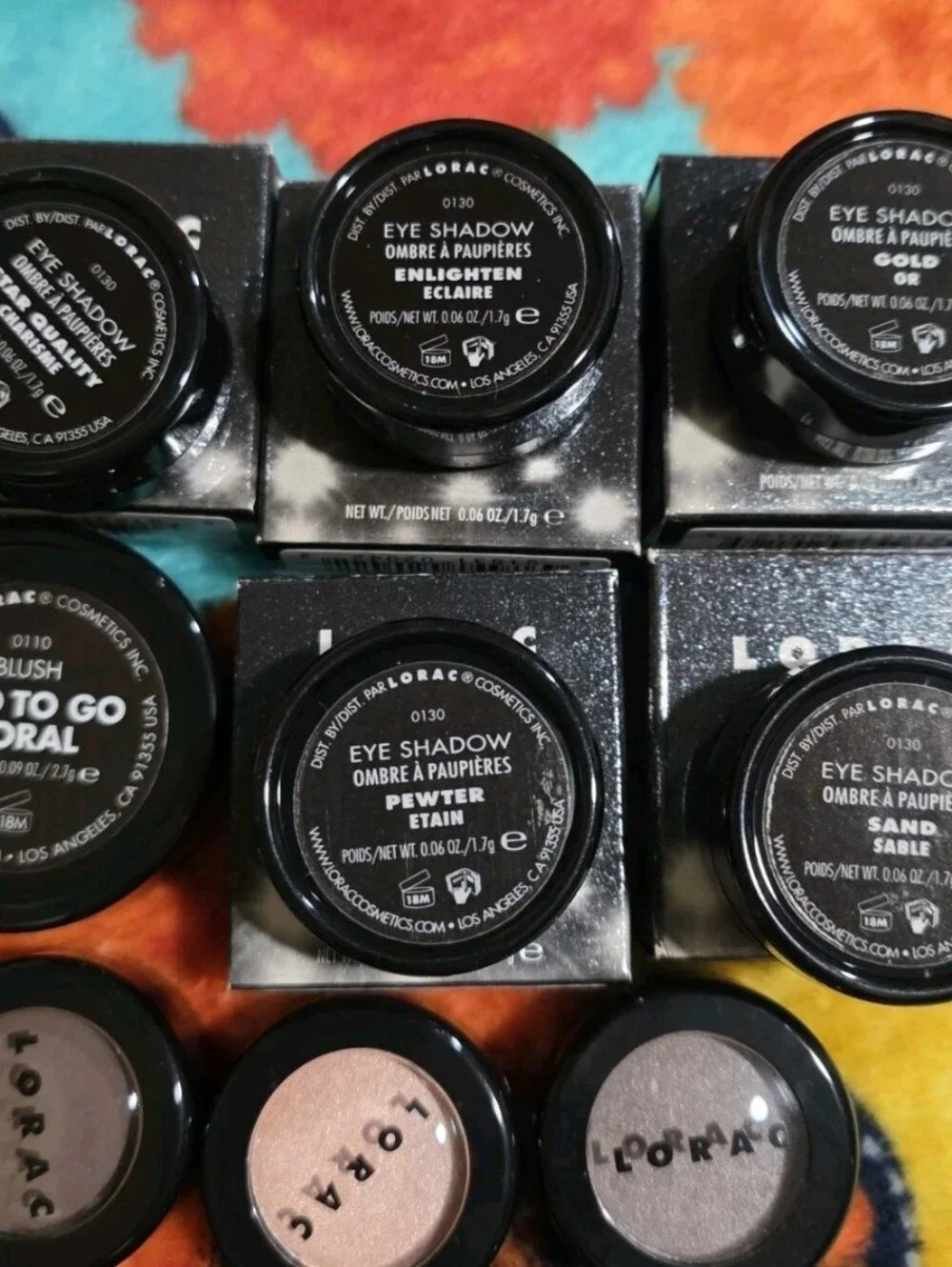 LORAC Pro To Go Single Eyeshadow Lot Of 19 & 1 Blush Original Formula
